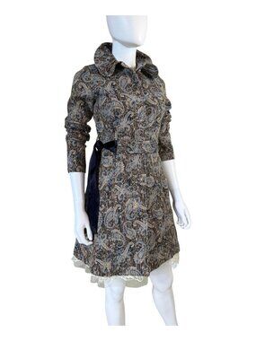 Sooki des LA Vintage Paisley Brocade Coat Belted S